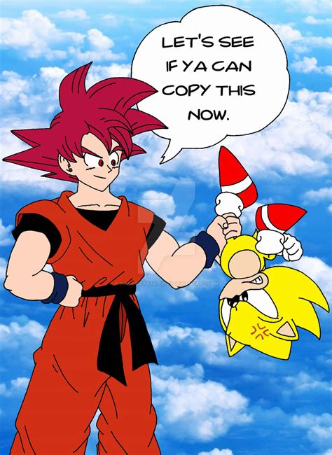 We did not find results for: Super Saiyan God Goku vs Super Sonic by MargaritaTaichou on DeviantArt
