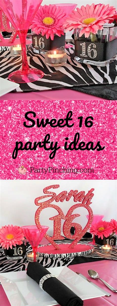 sweet 16 party for girls pink zebra birthday sweet 16 party theme diy idea