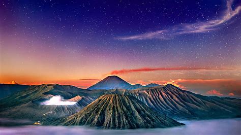 Hd Wallpaper Crater Photography Volcano Lake Sunrise Mount Ijen
