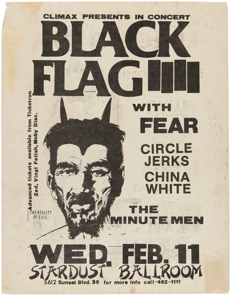 Hakes Punk Rock Concert Flyers Featuring Black Flag