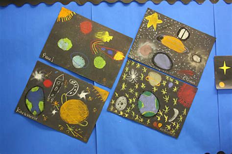 Space Art Display Classroom Display Planets Sun Moon Stars