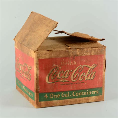 Lot Detail Box Of Coca Cola One Gallon Syrup Containers