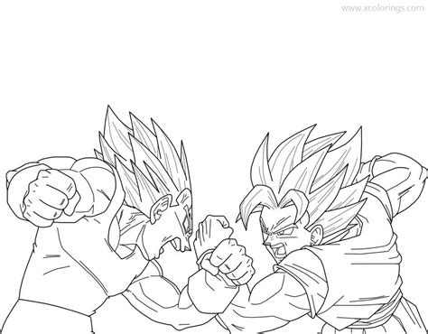 Goku Vs Vegeta Coloring Page Coloring Home The Best Porn Website