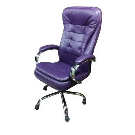 Leather Seat Purple High Back Wheeled Executive Chair At Rs 6200 In
