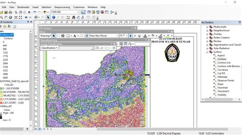 Tutorial Cara Membuat Peta Topografi Dan Peta Kontur Menggunakan Aplikasi Arcgis YouTube