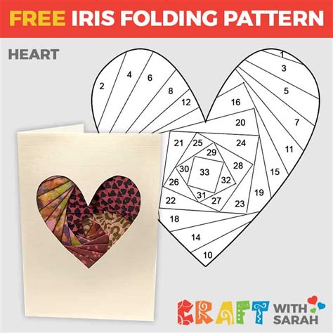 Heart Iris Folding Pattern Craft With Sarah