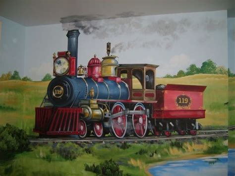 Gambar Lukisan Kereta Kartun Gambar Kereta Api Ilustrasi Yang