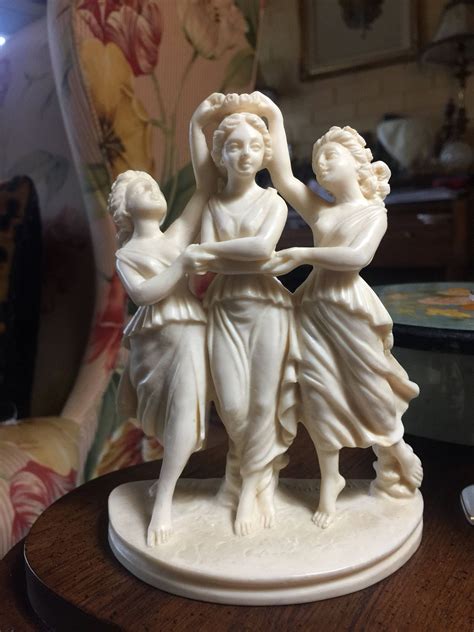 Greek Goddess Sculpture Graces Statue Santini By G Ruggeri Etsy