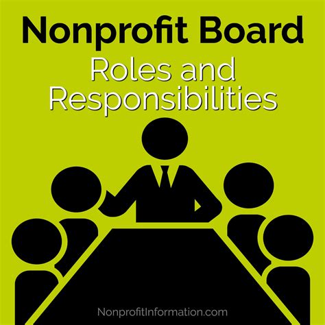 Roles Of A Nonprofit Board Nonprofit Board Roles Responsibilities