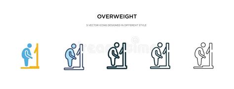 Overweight Icon In Different Style Vector Illustration Two Colored And