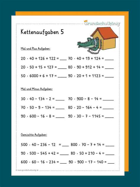 Ausmal arbeitsblätter in mathematik : Kettenaufgaben | Nachhilfe mathe, Grundschulkönig, Mathe