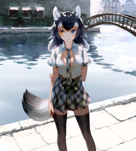 Grey Wolf In The Park By Treeware Kemono Friends Know Your Meme