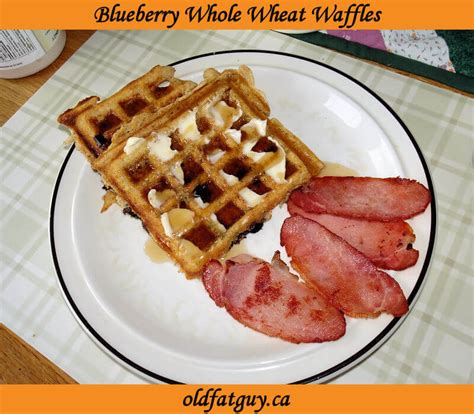 Blueberry Whole Wheat Waffles Oldfatguyca