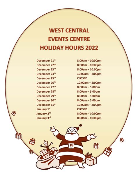 West Central Events Centre Holiday Hours 2022 Town Of Kindersley