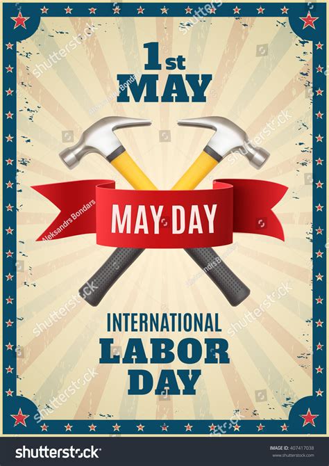 May Day May 1st Labor Day Stock Illustration 407417038 Shutterstock