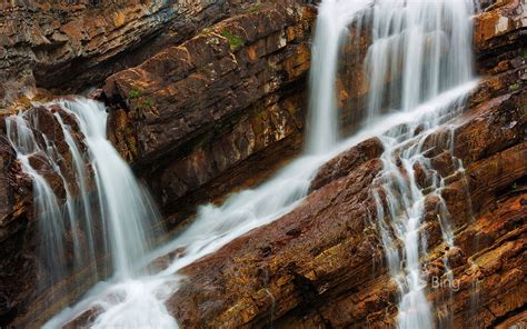 Cameron Falls In Waterton Lakes National Park Alberta