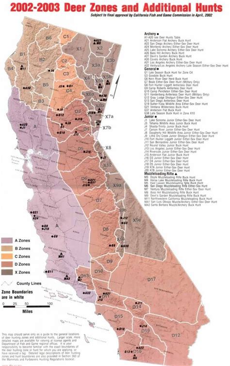 California Hunting Zone Map Quail Map Of Usa District California