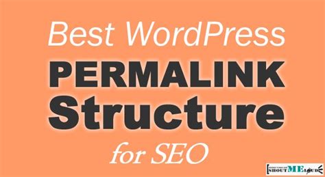 The Words Best Wordpress Permalink Structure For Seo On An Orange Background