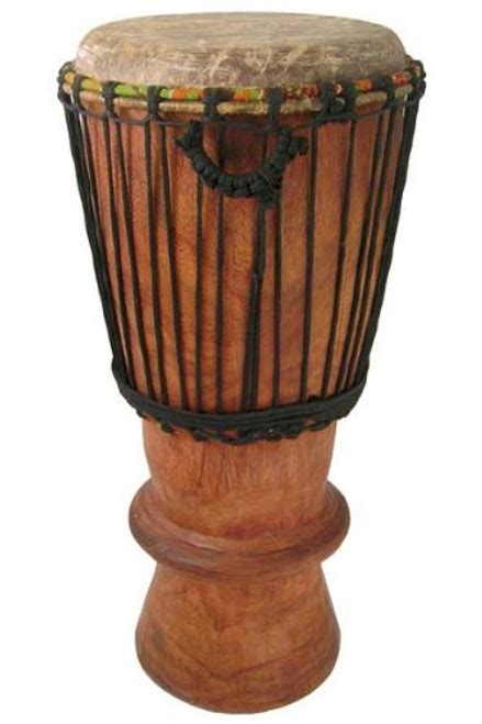 Hand Carved Bugarubu Drum From Africa 11 X 26 Cow Skin Djembe Conga