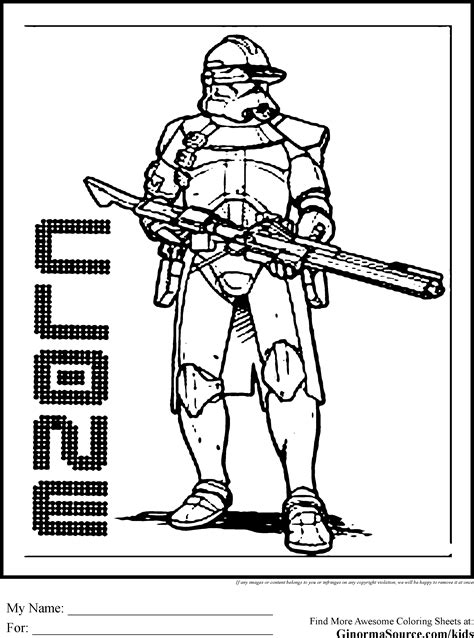 This color book was added on 2015 12 30 in star wars coloring page and was printed 1272 times by kids and adults. Star Wars Coloring Pages Clone - GINORMAsource Kids | Star wars coloring book, Star wars ...