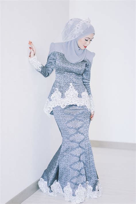 Gaun Pengantin Muslimah Simple Elegan Elegant Kebaya Simple Design And Color Kebaya Ragam Muslim