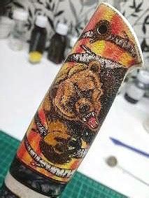 Один из вариантов декорирования рукояти ножей