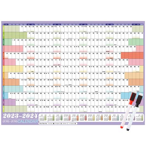 Buy Suloli Wall Planner 2023 2024a1 Wall 2023 2024 June 2023 To June