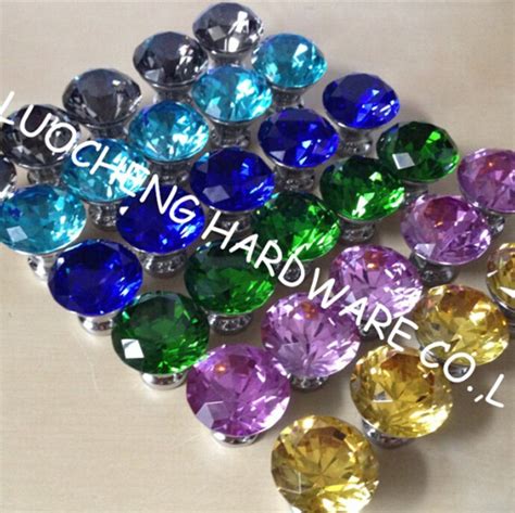 Instead of being a distraction, they only seem to enhance the beauty of the straightforward cabinet doors. 10PCS/ LOT 30mm Colored Diamond Crystal Kitchen Cabinet Knobs Handles Dresser Cupboard Door Knob ...