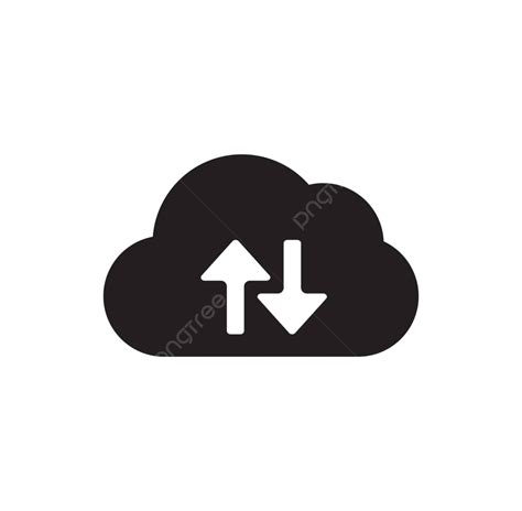 Cloud Service Icon Uploaddownload Vectors Technology Shape Vector