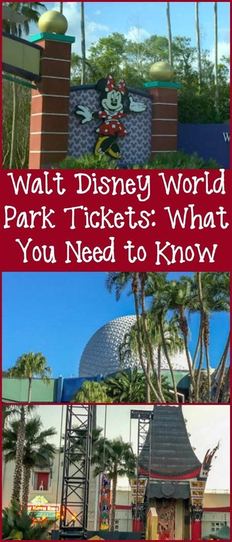 Walt Disney World Park Tickets What You Need To Know Disney World Park