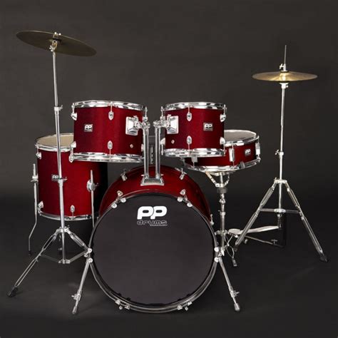 Performance Percussion Pp220wr 5 Piece Drum Kit Red