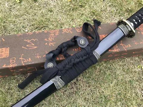 Handmade Carbon Steel Sword Straight Blade Line Samurai Sword Etsy