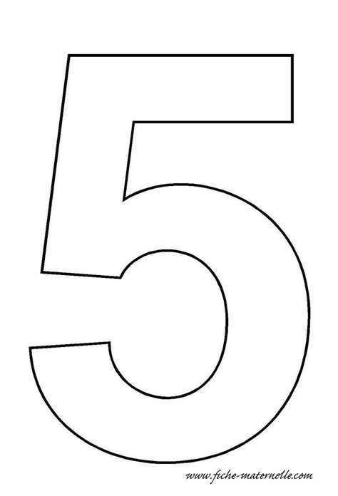 Number 5 Template Numbers Kindergarten Numbers Preschool Printable