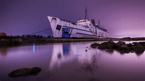Hintergrundbilder Landschaft Schiff Boot Meer Nacht Wasser