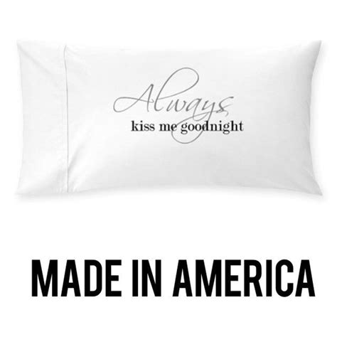 Couples Pillow Cases Always Kiss Me Goodnight Pillow Case For Etsy