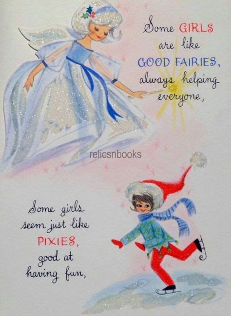 Fairy And Pixie Vintage Christmas Cards Vintage Holiday Cards