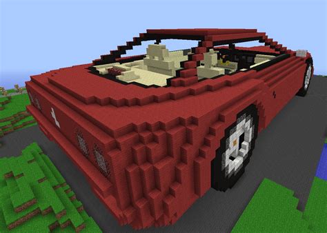 How to make a working car in minecraft : Ferrari Minecraft Project