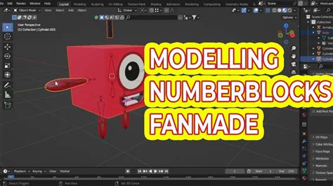 Latihan Modeling Numberblocks Dengan Blender Animation 3d Youtube