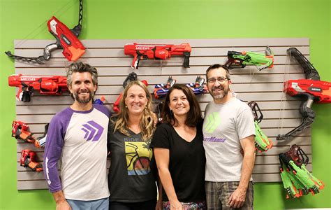 With 7 gaming stations, up to 28 can play at once! Nerf war brewing in Englewood - BusinessDen