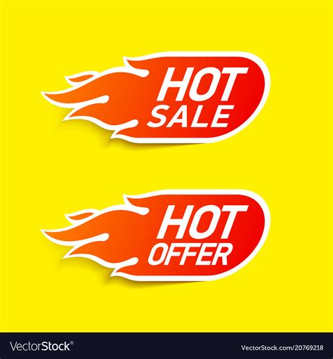 Hot Sale And Offer Labels Stickers Special Vector Image