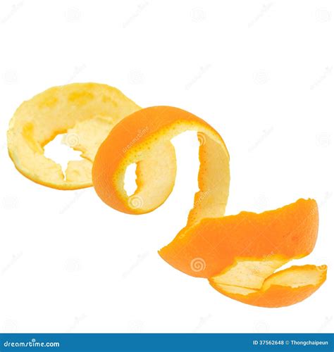 Orange Spiral Peel Stock Photo Image Of Object Skin 37562648
