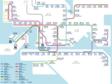 Hong Kong Metro Map Subway Map Mtr Map 2022