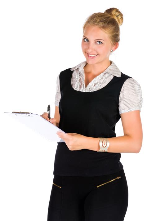 Woman With A Clipboard Free Stock Photo Public Domain Pictures
