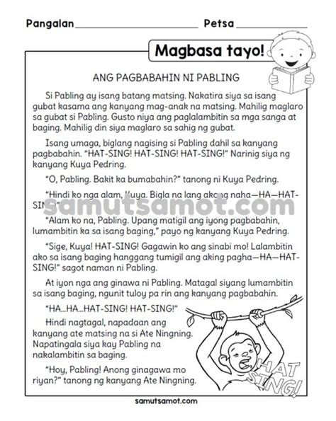 Pagbasa Sa Filipino Grade 2 Worksheets Worksheet Resume Examples