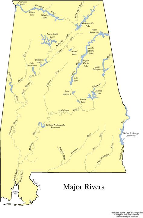 Alabama Maps Physical Features