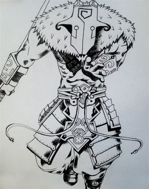 My Juggernaut Ink Drawing Dota2
