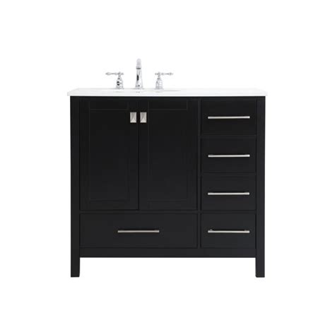 36 bathroom solid wood vanity cabinet black granite top vessel sink b3621b/7068 overall dimension:36.5(93cm). 36 inch Single Bathroom Vanity in Black - Walmart.com ...