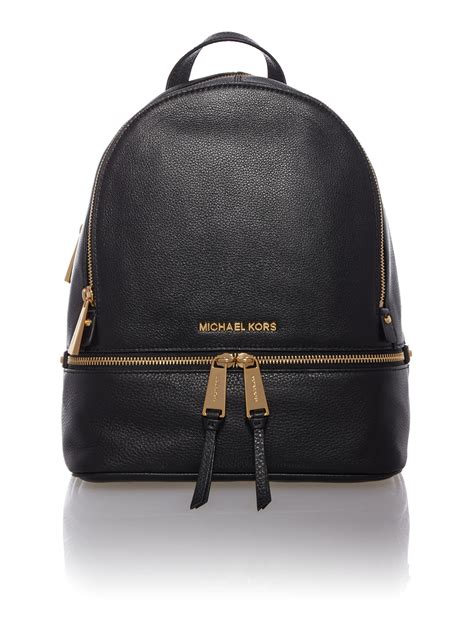 Michael Kors Rhea Zip Black Small Backpack In Black Lyst