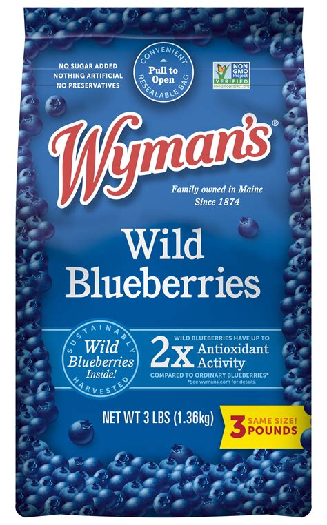 Wymans Wild Blueberries Frozen 48 Oz 3 Lbs