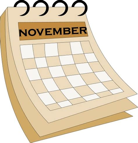 Download High Quality Calendar Clipart November Transparent Png Images